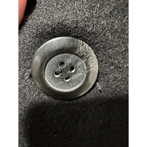 F.R. TRIPLER & CO Wool Blnd Overcoat Black Trench Single Breasted Coat Dress 46R - Picture 3 of 16